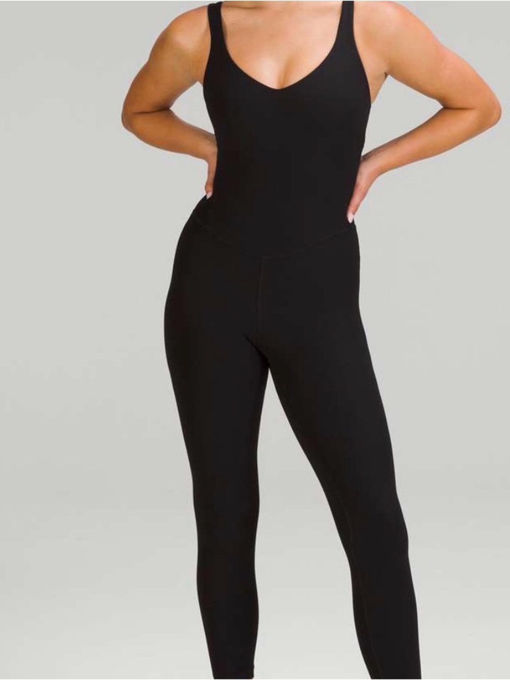 Lululemon Align Ribbed Full Length Bodysuit 25"
Black SZ. 4 EUC